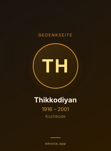 Gedenkportrait von Thikkodiyan