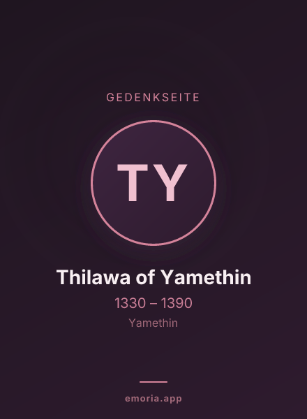 Gedenkportrait von Thilawa of Yamethin