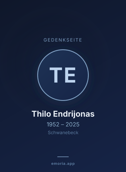 Gedenkportrait von Thilo Endrijonas