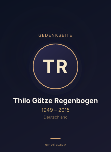 Gedenkportrait von Thilo Götze Regenbogen