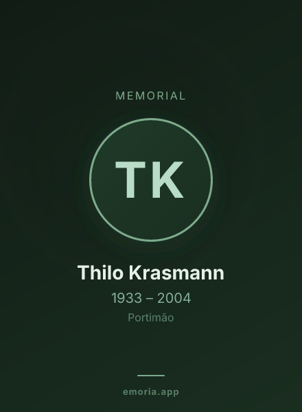 Memorial portrait of Thilo Krasmann