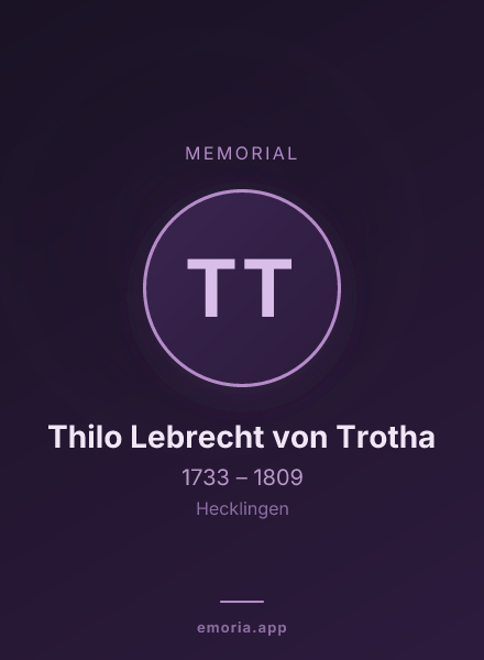 Memorial portrait of Thilo Lebrecht von Trotha