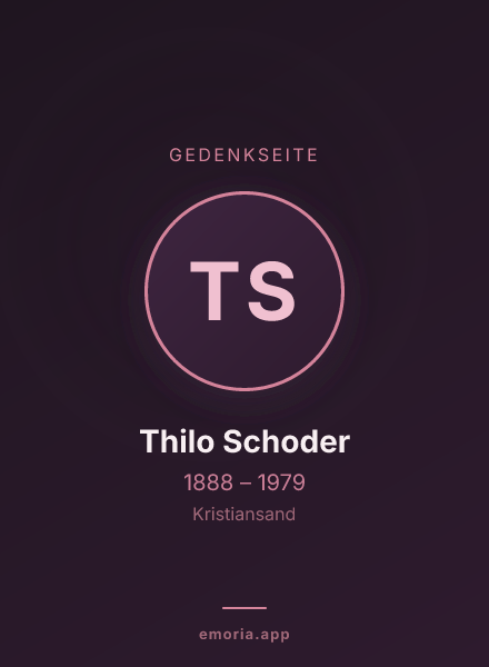 Gedenkportrait von Thilo Schoder