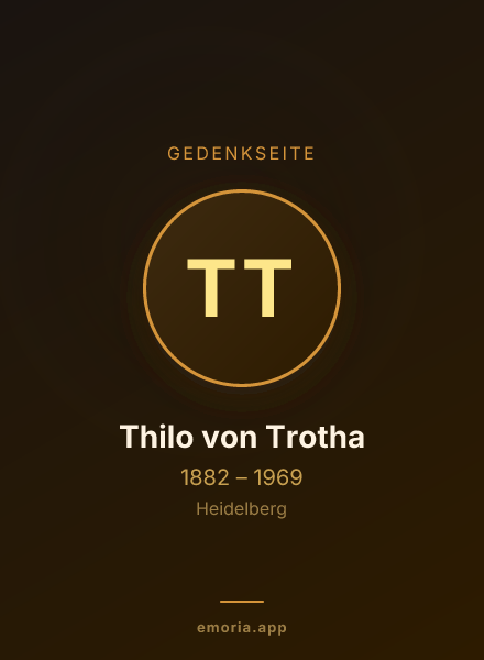 Gedenkportrait von Thilo von Trotha