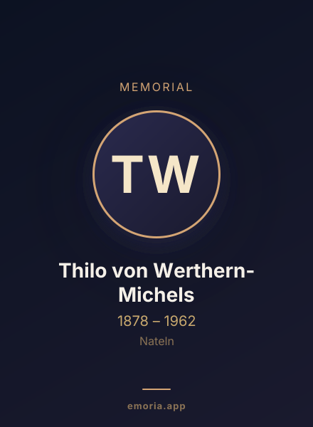 Memorial portrait of Thilo von Werthern-Michels