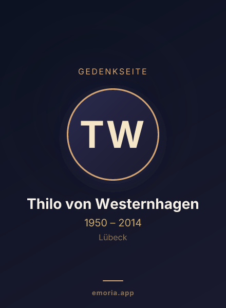 Gedenkportrait von Thilo von Westernhagen