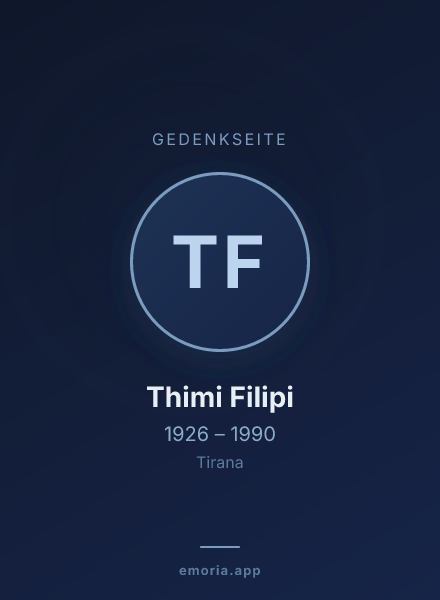 Gedenkportrait von Thimi Filipi