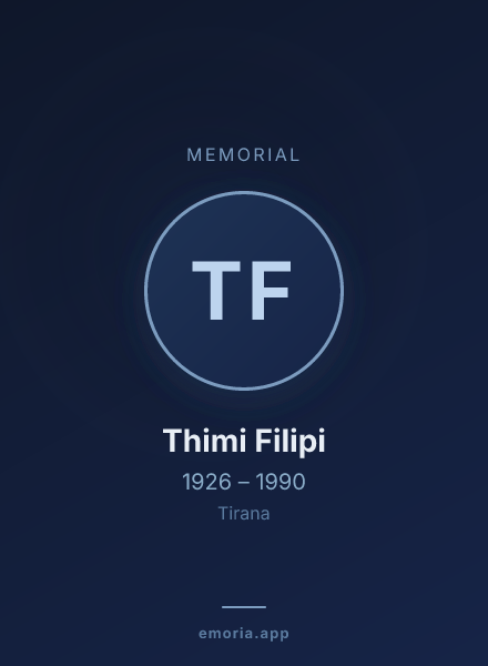 Memorial portrait of Thimi Filipi