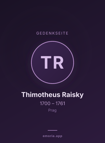 Gedenkportrait von Thimotheus Raisky