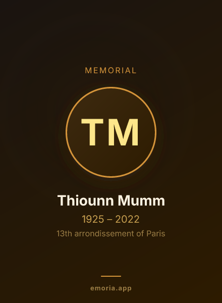 Memorial portrait of Thiounn Mumm