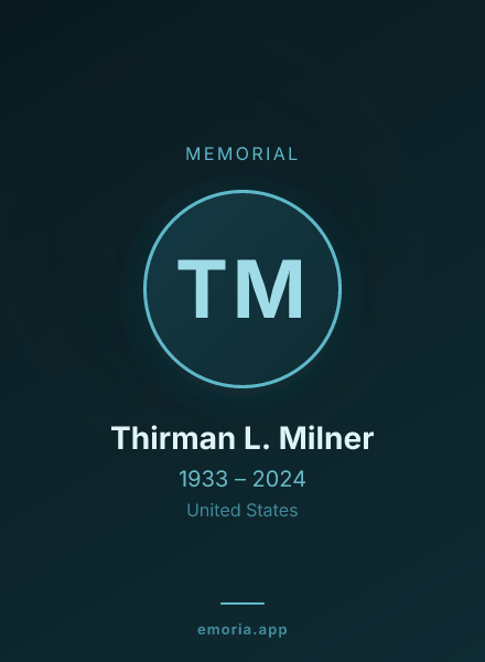 Memorial portrait of Thirman L. Milner