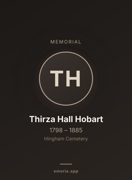 Memorial portrait of Thirza Hall Hobart