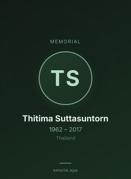 Memorial portrait of Thitima Suttasuntorn