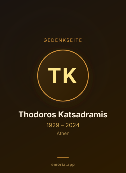 Gedenkportrait von Thodoros Katsadramis