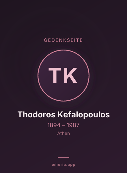 Gedenkportrait von Thodoros Kefalopoulos