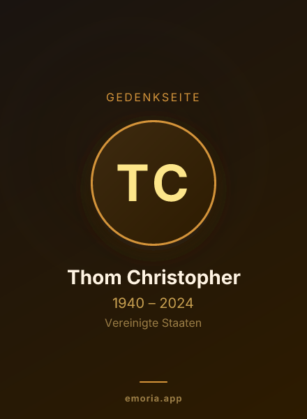 Gedenkportrait von Thom Christopher