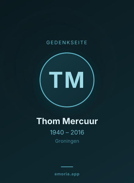 Gedenkportrait von Thom Mercuur