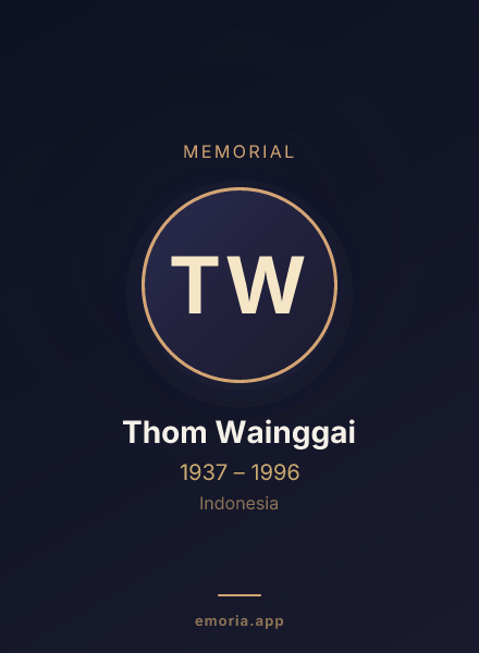 Memorial portrait of Thom Wainggai
