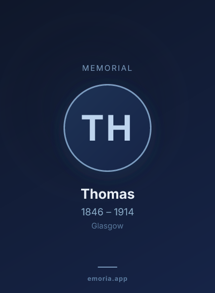 Memorial portrait of Thomas