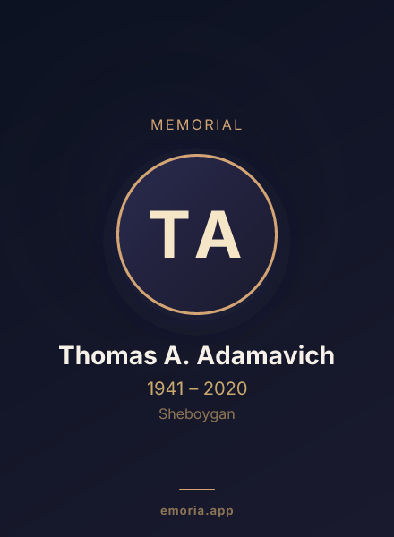 Memorial portrait of Thomas A. Adamavich
