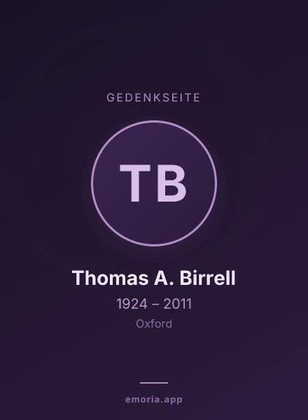 Gedenkportrait von Thomas A. Birrell