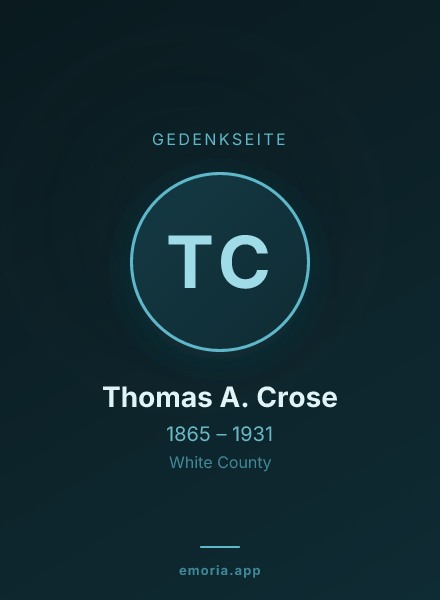 Gedenkportrait von Thomas A. Crose