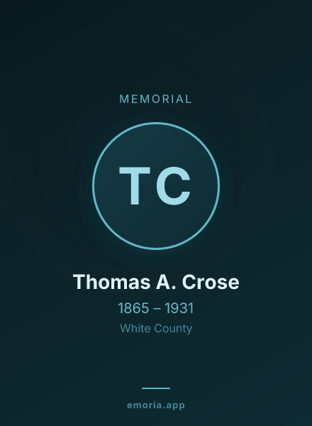 Memorial portrait of Thomas A. Crose