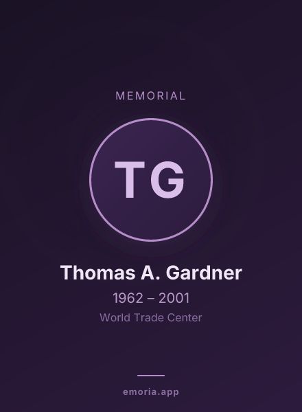 Memorial portrait of Thomas A. Gardner