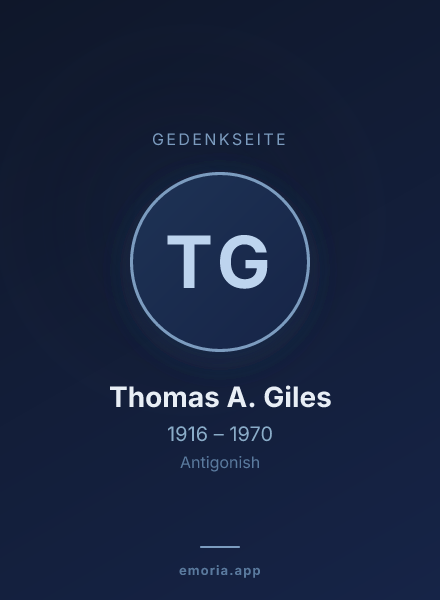 Gedenkportrait von Thomas A. Giles