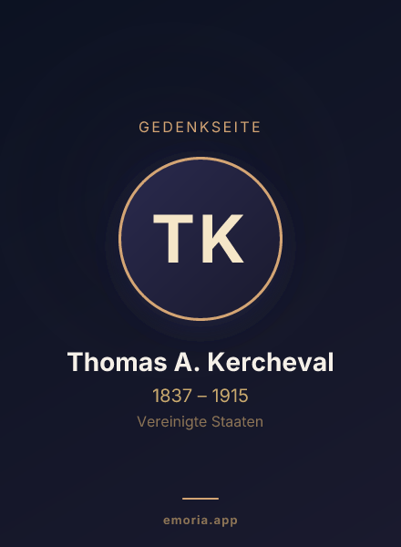 Gedenkportrait von Thomas A. Kercheval