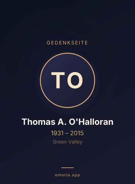 Gedenkportrait von Thomas A. O'Halloran