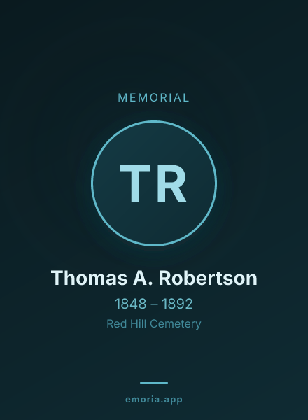 Memorial portrait of Thomas A. Robertson