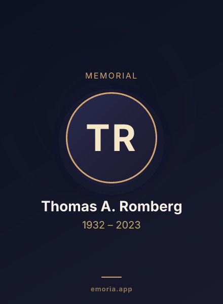 Memorial portrait of Thomas A. Romberg