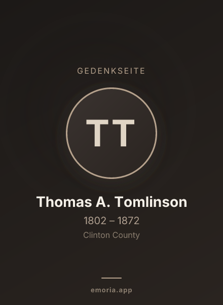 Gedenkportrait von Thomas A. Tomlinson
