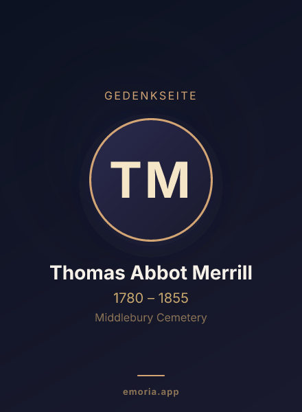 Gedenkportrait von Thomas Abbot Merrill