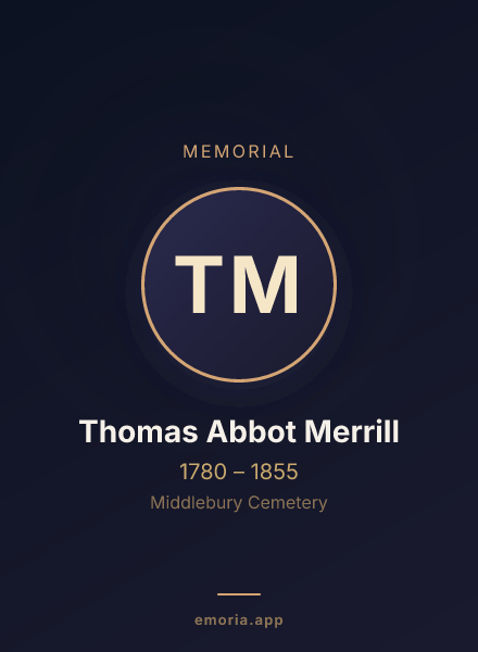 Memorial portrait of Thomas Abbot Merrill