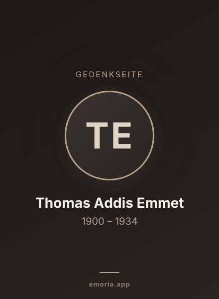 Gedenkportrait von Thomas Addis Emmet