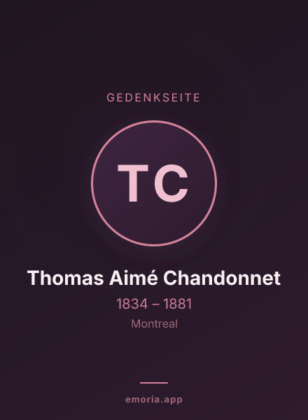 Gedenkportrait von Thomas Aimé Chandonnet