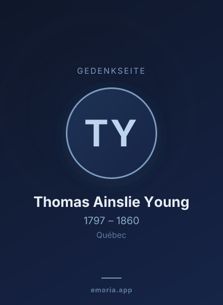 Gedenkportrait von Thomas Ainslie Young