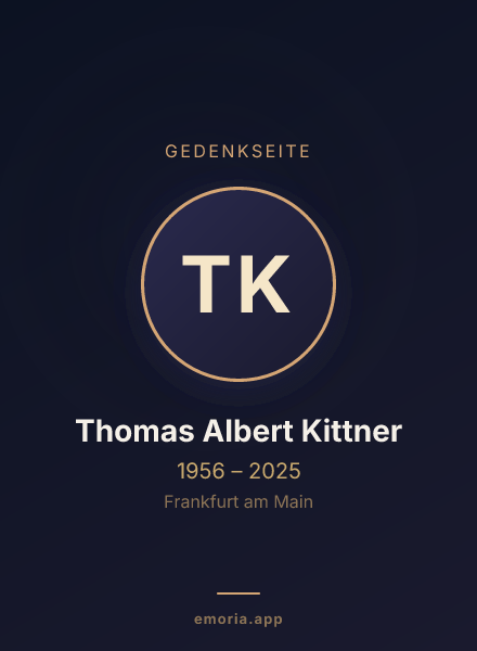 Gedenkportrait von Thomas Albert Kittner