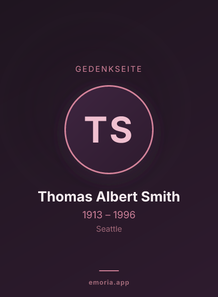 Gedenkportrait von Thomas Albert Smith