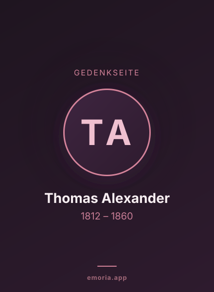 Gedenkportrait von Thomas Alexander