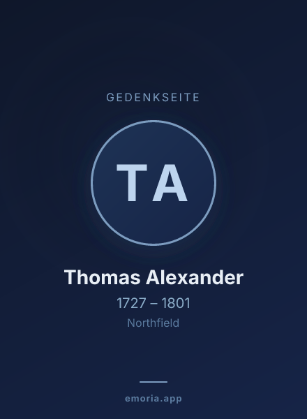 Gedenkportrait von Thomas Alexander