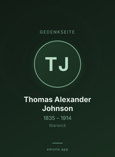 Gedenkportrait von Thomas Alexander Johnson