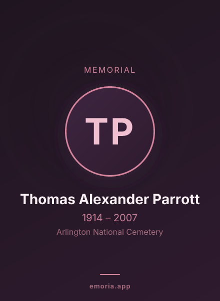 Memorial portrait of Thomas Alexander Parrott