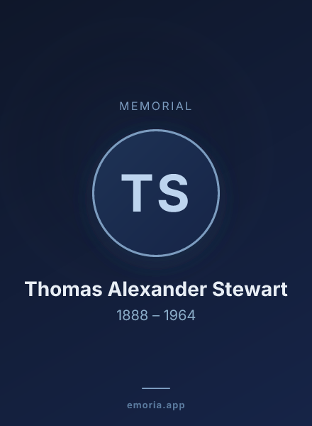 Memorial portrait of Thomas Alexander Stewart