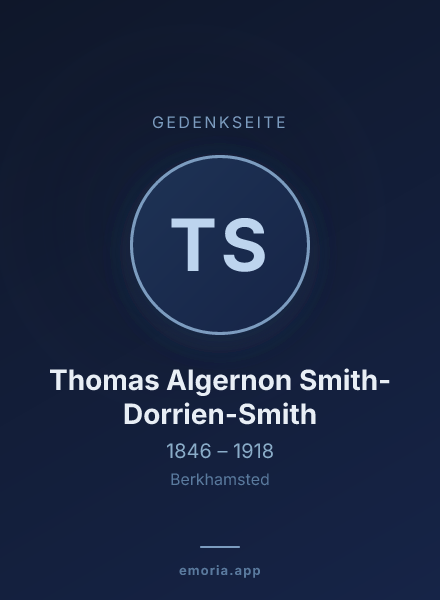 Gedenkportrait von Thomas Algernon Smith-Dorrien-Smith