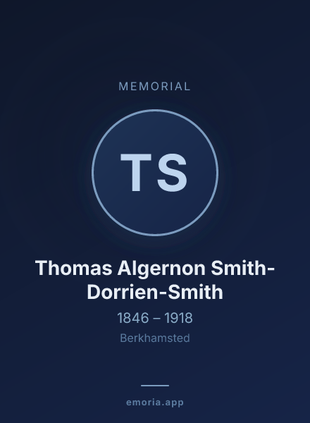 Memorial portrait of Thomas Algernon Smith-Dorrien-Smith