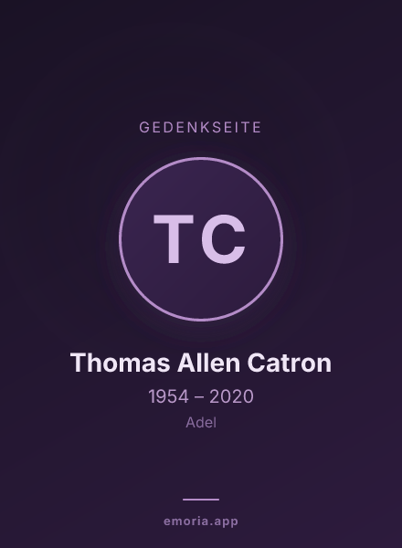 Gedenkportrait von Thomas Allen Catron