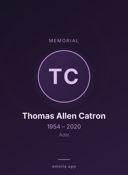 Memorial portrait of Thomas Allen Catron